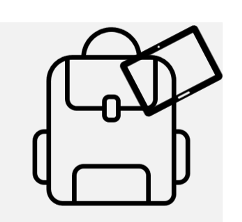 Tablet in der Schultasche aufbewahren