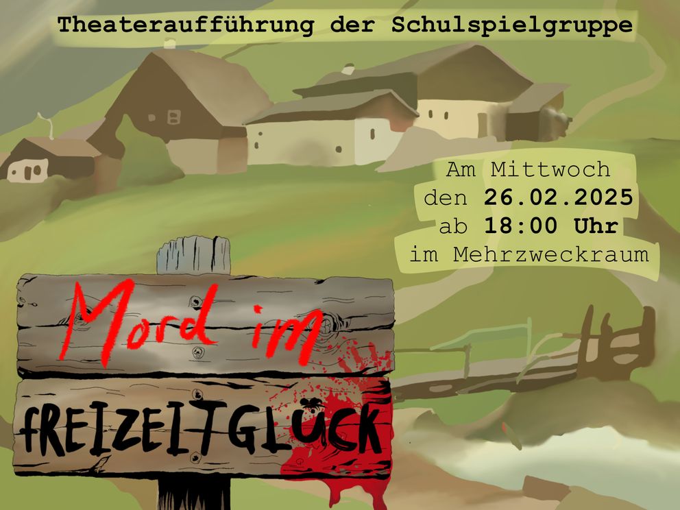Plakat des Theaterstücks »Mord im Freizeitglück«