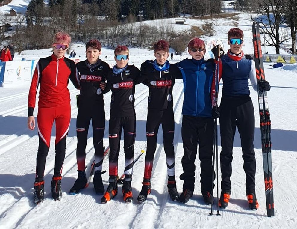 Skilanglauf-Schulmannschaft der Realschule Bad Tölz